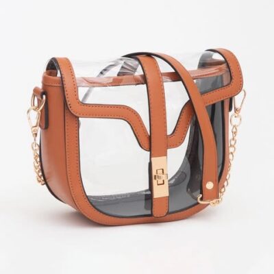 Jessica Clear Crossbody Bag With Chain Strap